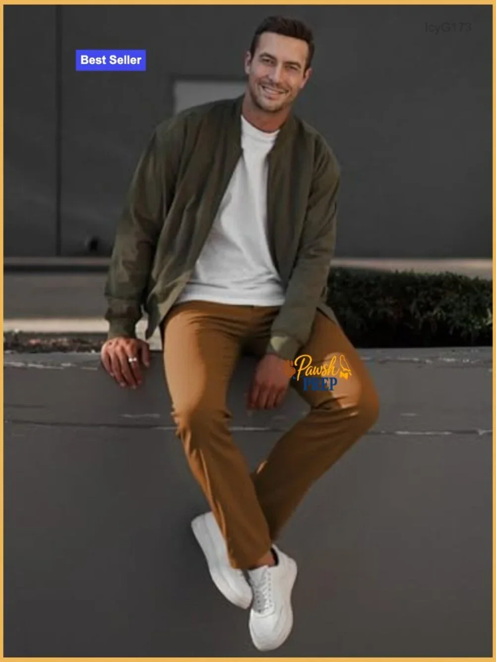 Chino Pants Elastic Waist Tapered Golf Trousers Slim Fit Twill Stretch Cotton